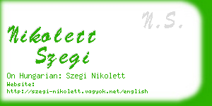 nikolett szegi business card